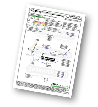 Map with easy-to-follow route details for walk d289 Mill Hill and The Knott (Hayfield) from Chunal Road (Glossop) pdf