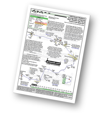 Walk route map with easy-to-follow route instructions for walk d305 Stoney Middleton, Coombs Dale, Longston Moor, Wardlow Hay Cop and Foolow from Eyam pdf