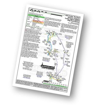 Map with easy-to-follow route details for walk d307 Curbar, The River Derwent, Froggatt, Curbar Edge and Baslow Edge from Baslow pdf