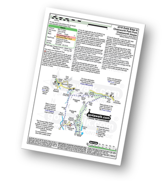 Map with easy-to-follow route details for walk d310 Dobb Edge and Chatsworth Park from Chatsworth House pdf