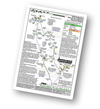 Map with easy-to-follow route details for walk d319 Youlgreave, Elton and The Limestone Way  from Winster pdf