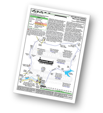 Map with easy-to-follow route details for walk d321 Mill Hill and Middle Moor from Hayfield pdf