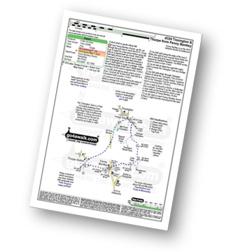 Map with easy-to-follow route details for walk d324 Tissington and Thorpe from Fenny Bentley pdf