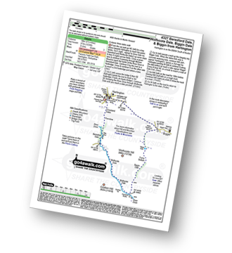 Walk route map with easy-to-follow route instructions for walk d327 Beresford Dale, Wolfscote Dale, Biggin Dale and Biggin from Hartington pdf