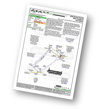 Map with easy-to-follow route details for walk d328 Gratton Dale and Elton Common from Elton pdf