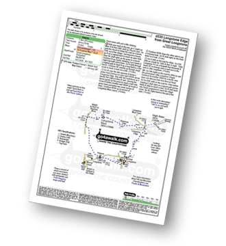 Walk route map with easy-to-follow route instructions for walk d335 Longstone Edge from Great Longstone pdf