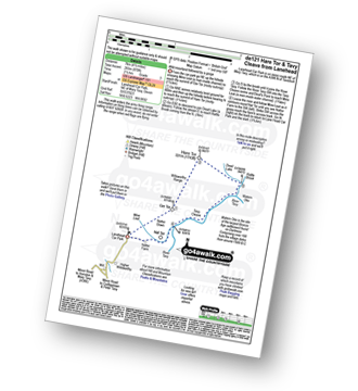 Map with easy-to-follow route details for walk de121 Hare Tor and Tavy Cleave from Lanehead pdf