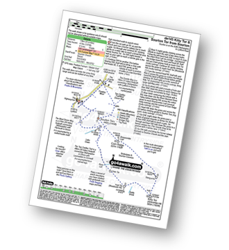 Map with easy-to-follow route details for walk de145 Kitty Tor and Sourton Tor from Sourton pdf