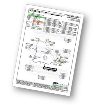 Walk route map with easy-to-follow route instructions for walk de146 North Hessary Tor from Princetown pdf