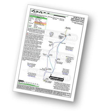 Map with easy-to-follow route details for walk de149 Yes Tor and High Willhays from Okehampton Camp pdf