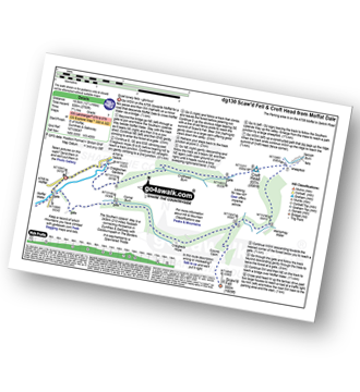 Walk route map with easy-to-follow route instructions for walk dg130 Scaw'd Fell and Croft Head from Moffat Dale pdf