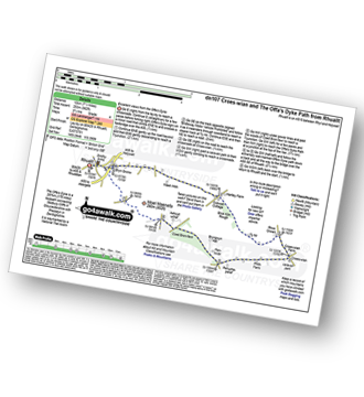 Walk route map with easy-to-follow route instructions for walk dn107 Croes-wian and The Offa's Dyke Path from Rhuallt pdf