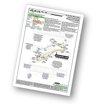 Map with easy-to-follow route details for walk dn119 The Offa's Dyke Path and Coed Jenny Morgan from Rhuallt pdf