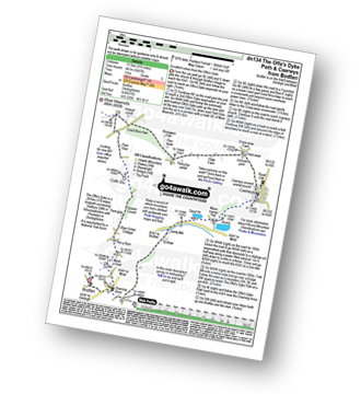 Map with easy-to-follow route details for walk dn134 The Offa's Dyke Path and Rhuallt  from Bodfari pdf