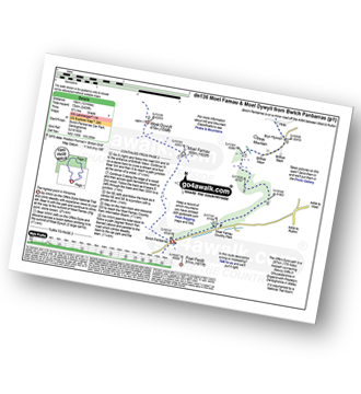 Map with easy-to-follow route details for walk dn136 Moel Famau and Cilcain from Bwlch Panbarras pdf