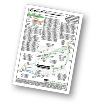 Walk route map with easy-to-follow route instructions for walk do108 Stinsford, Puddletown Forest and Hardy's Cottage from Higher Bockhampton pdf