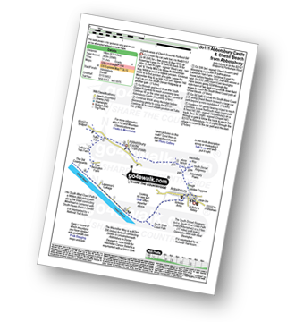 Map with easy-to-follow route details for walk do111 Abbotsbury Castle and Chesil Beach from Abbotsbury pdf