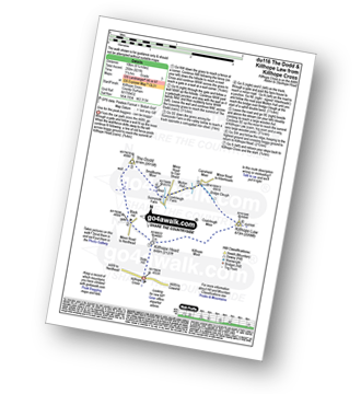 Map with easy-to-follow route details for walk du116 The Dodd and Killhope Law from Killhope Cross pdf