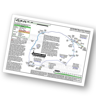 Map with easy-to-follow route details for walk du126 Bink Moss from Holwick pdf