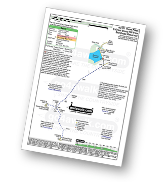 Walk route map with easy-to-follow route instructions for walk du127 Three Pikes and Great Stony Hill from Burnhope Reservoir pdf