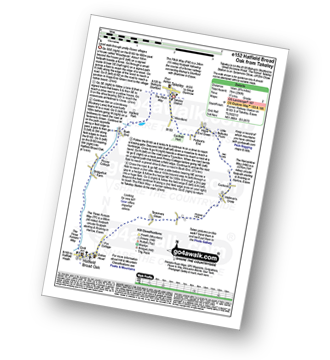 Map with easy-to-follow route details for walk e152 Hatfield Broad Oak from Takeley pdf