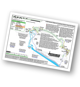 Map with easy-to-follow route details for walk es100 Seven Sisters and Westdean from East Dean pdf