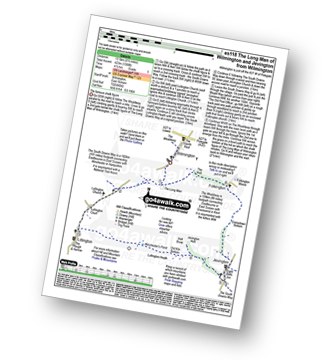 Map with easy-to-follow route details for walk es118 The Long Man of Wilmington and Jevington from Wilmington pdf