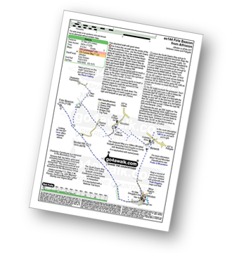 Map with easy-to-follow route details for walk es144 Firle Beacon from Alfriston pdf