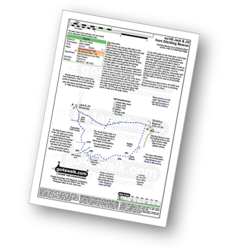 Map with easy-to-follow route details for walk es145 Jack and Jill from Ditchling Beacon pdf