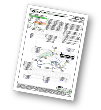 Map with easy-to-follow route details for walk fl119 Moel Arthur from Bwlch Arthur pdf