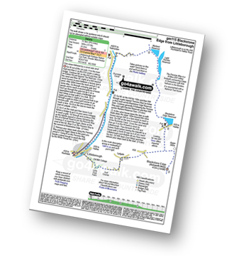 Map with easy-to-follow route details for walk gm115 Blackstone Edge from Littleborough pdf