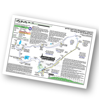 Map with easy-to-follow route details for walk gw103 Cadair Idris (Penygadair), Cyfrwy and Gau Graig via The Minffordd Path pdf