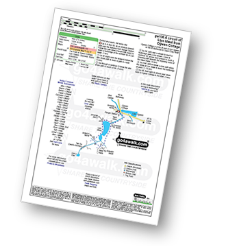 Map with easy-to-follow route details for walk gw106 A circuit of Llyn Idwal from Ogwen Cottage pdf