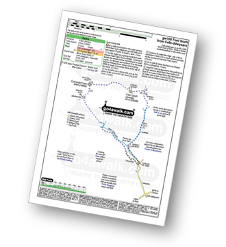 Map with easy-to-follow route details for walk gw108 Foel Goch from Cefn-ddwysarn pdf