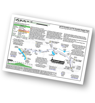 Walk route map with easy-to-follow route instructions for walk gw110 Snowdon via The Snowdon Ranger Path pdf