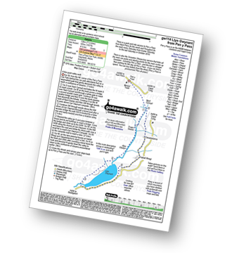 Walk route map with easy-to-follow route instructions for walk gw114 Llyn Gwynant from Pen y Pass pdf