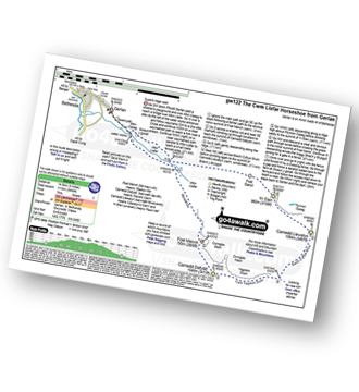 Walk route map with easy-to-follow route instructions for walk gw122 The Cwm Llafar Horseshoe pdf