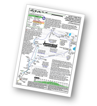 Map with easy-to-follow route details for walk gw123 Cadair Idris (Penygadair) Cyfrwy and Craig Cwm Amarch from Llanfihangel-y-pennant pdf