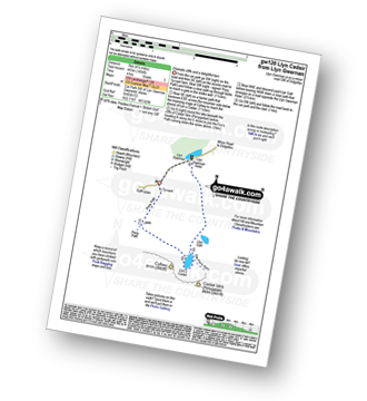 Walk route map with easy-to-follow route instructions for walk gw128 Llyn y Cadair from Llyn Gwernan pdf