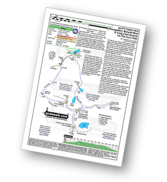 Map with easy-to-follow route details for walk gw137 Cadair Idris (Penygadair), Mynydd Moel, Craig Cwm Amarch and Cyfrwy via The Fox's Path pdf