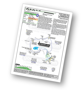 Map with easy-to-follow route details for walk gw142 Cadair Idris (Penygadair)  via The Minffordd Path pdf