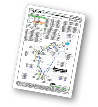 Walk route map with easy-to-follow route instructions for walk gw144 Grib Ddu and Beddgelert from Nantmoor pdf