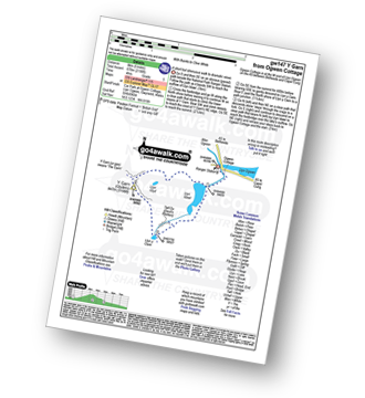 Map with easy-to-follow route details for walk gw147 Y Garn (Glyderau) from Ogwen Cottage, Llyn Ogwen pdf