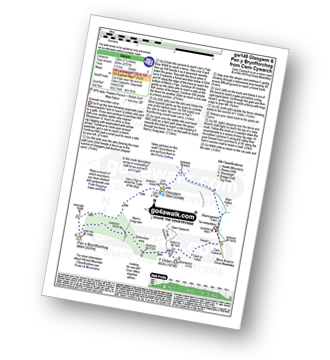 Walk route map with easy-to-follow route instructions for walk gw149 Glasgwm and Pen y Brynfforchog from Cwm Cywarch pdf