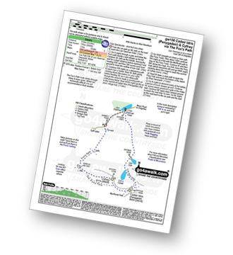 Map with easy-to-follow route details for walk gw156 Cadair Idris (Penygadair) via The Fox's Path pdf