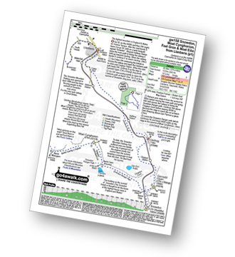 Walk route map with easy-to-follow route instructions for walk gw158 Garnedd Ugain, Snowdon, Moel Cynghorion, Foel Gron and Moel Eilio from Llanberis pdf