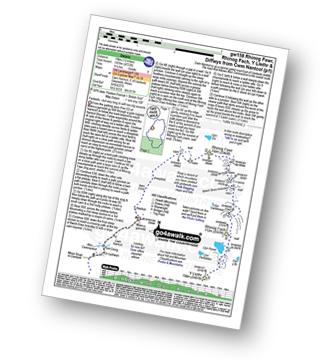 Map with easy-to-follow route details for walk gw159 Rhinog Fawr, Rhinog Fach, Y Llethr and Diffwys from Cwm Nantcol pdf