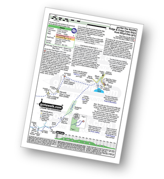 Map with easy-to-follow route details for walk gw164 The full Nantlle Ridge and Craig Cwm Silyn from Rhyd-Ddu pdf