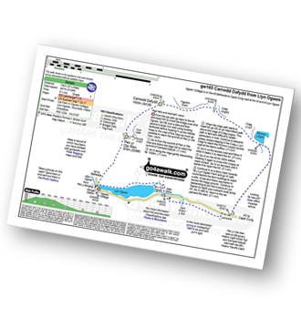 Map with easy-to-follow route details for walk gw165 Carnedd Dafydd from Ogwen Cottage, Llyn Ogwen pdf