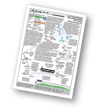 Walk route map with easy-to-follow route instructions for walk gw173 Cnicht, Moel-yr-hydd, Moelwyn Mawr and Moelwyn Bach from Croesor pdf